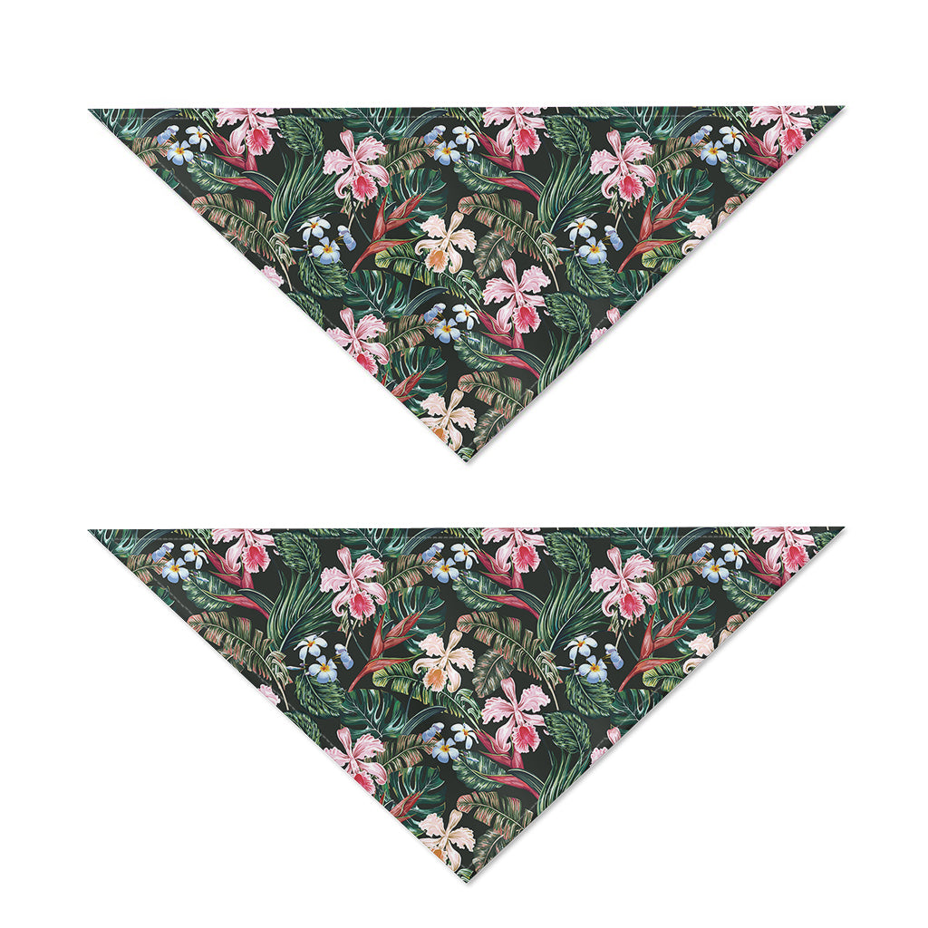 Vintage Tropical Exotic Hawaiian Print Dog Bandana