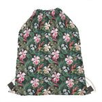 Vintage Tropical Exotic Hawaiian Print Drawstring Bag