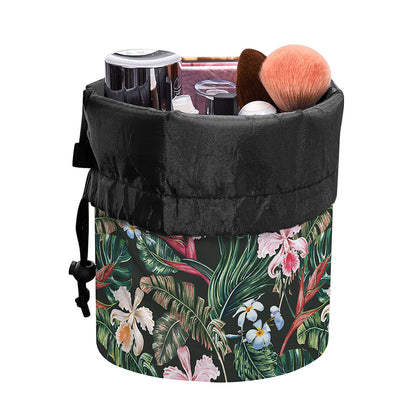 Vintage Tropical Exotic Hawaiian Print Drawstring Makeup Bag