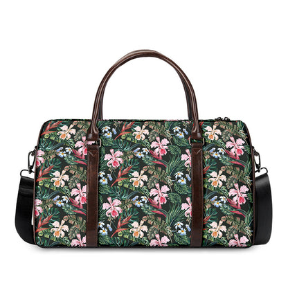 Vintage Tropical Exotic Hawaiian Print Duffle Bag