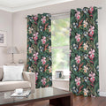 Vintage Tropical Exotic Hawaiian Print Extra Wide Grommet Curtains