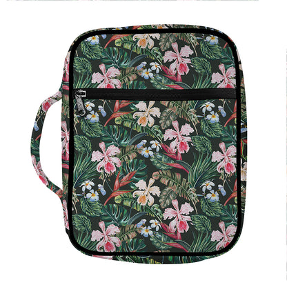 Vintage Tropical Exotic Hawaiian Print Front Pocket Bible Bag