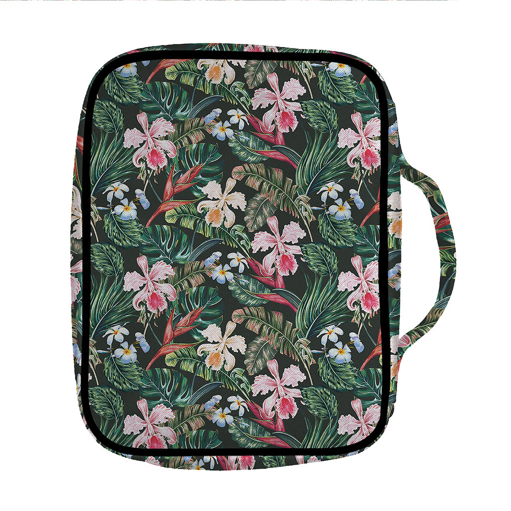 Vintage Tropical Exotic Hawaiian Print Front Pocket Bible Bag