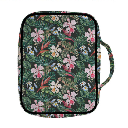 Vintage Tropical Exotic Hawaiian Print Front Pocket Bible Bag