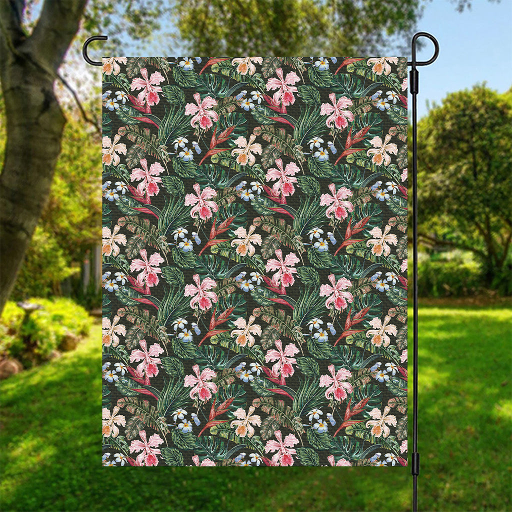 Vintage Tropical Exotic Hawaiian Print Garden Flag