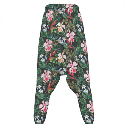 Vintage Tropical Exotic Hawaiian Print Hammer Pants