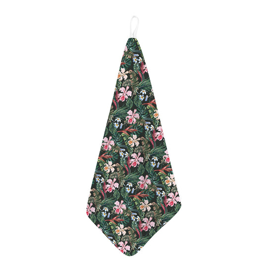 Vintage Tropical Exotic Hawaiian Print Hand Towel