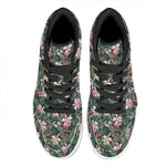 Vintage Tropical Exotic Hawaiian Print High Top Leather Sneakers