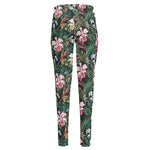 Vintage Tropical Exotic Hawaiian Print High-Waisted Pocket Leggings