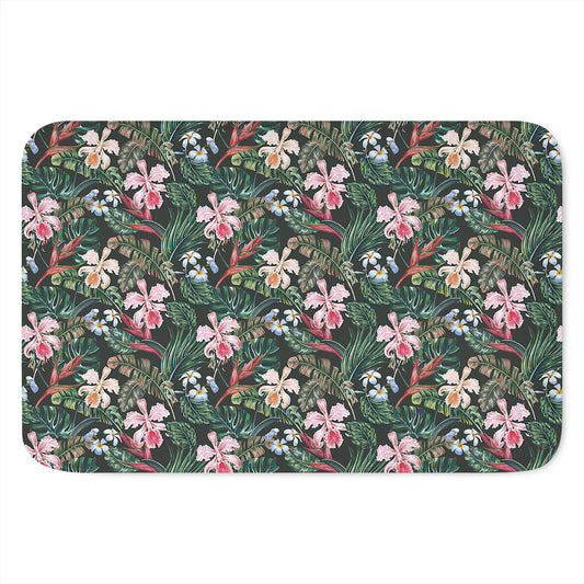 Vintage Tropical Exotic Hawaiian Print Indoor Door Mat