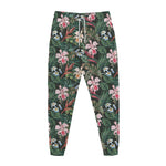 Vintage Tropical Exotic Hawaiian Print Jogger Pants