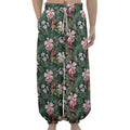 Vintage Tropical Exotic Hawaiian Print Lantern Pants