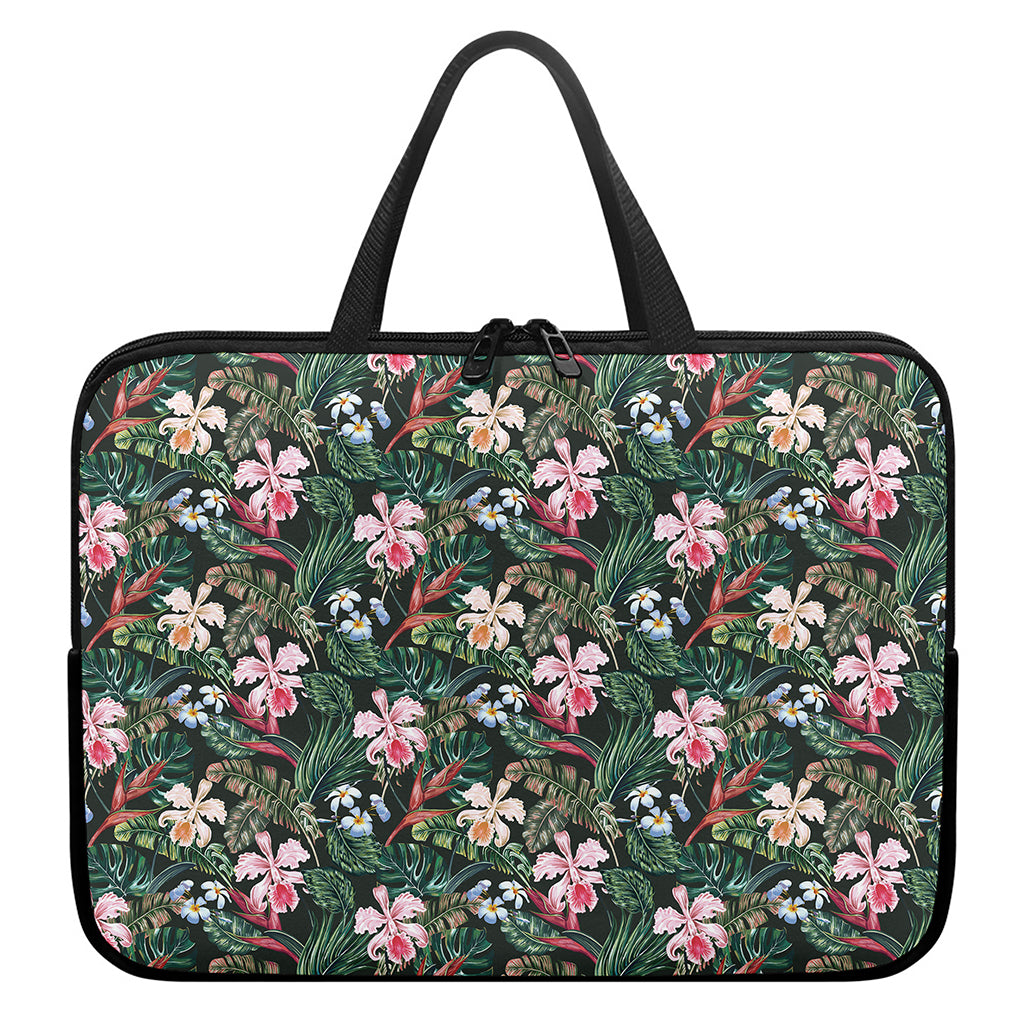 Vintage Tropical Exotic Hawaiian Print Laptop Sleeve With Handle