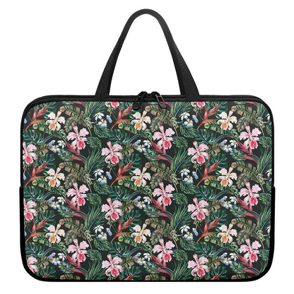 Vintage Tropical Exotic Hawaiian Print Laptop Sleeve With Handle