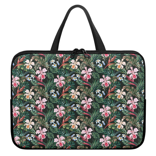 Vintage Tropical Exotic Hawaiian Print Laptop Sleeve With Handle