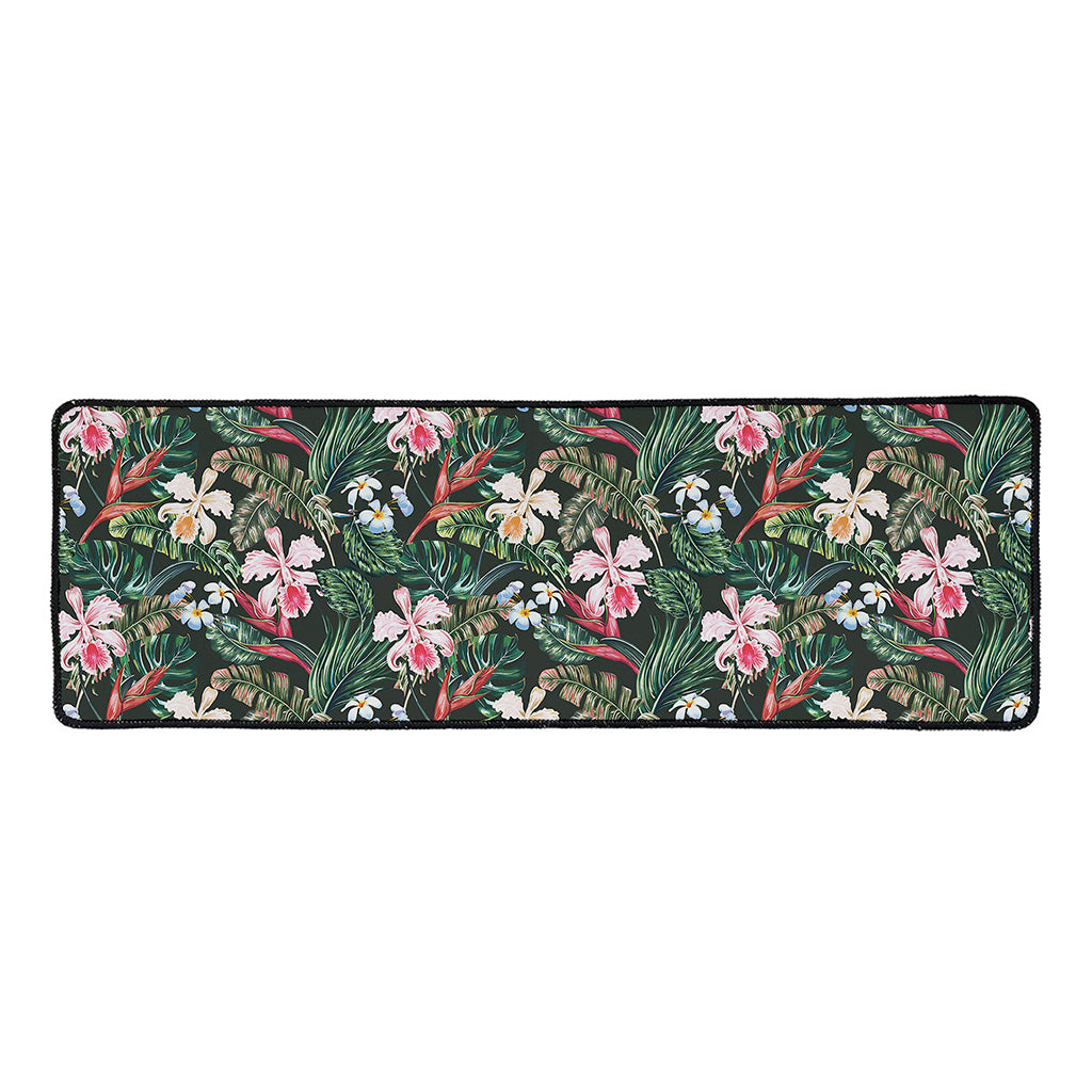 Vintage Tropical Exotic Hawaiian Print Long Kitchen Mat