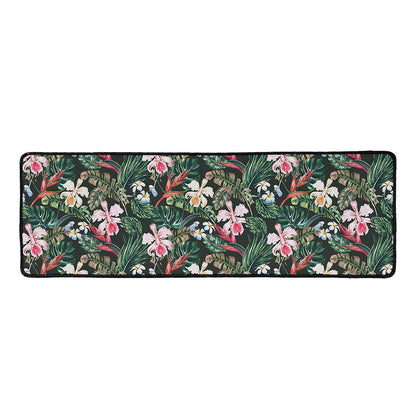Vintage Tropical Exotic Hawaiian Print Long Kitchen Mat