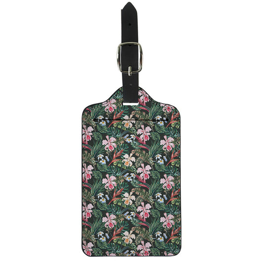 Vintage Tropical Exotic Hawaiian Print Luggage Tag