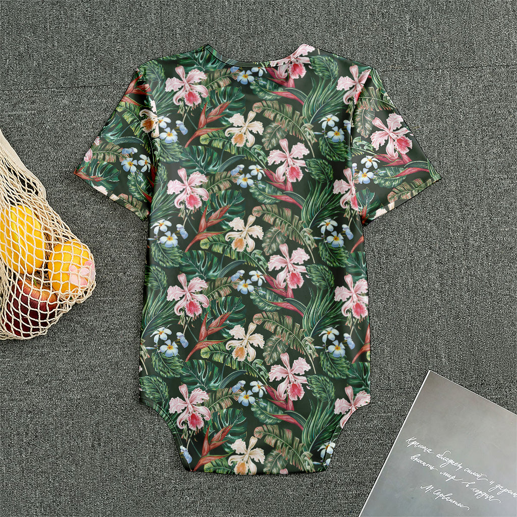 Vintage Tropical Exotic Hawaiian Print Men's Bodysuit