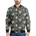 Vintage Tropical Exotic Hawaiian Print Men's Bomber Jacket