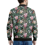 Vintage Tropical Exotic Hawaiian Print Men's Bomber Jacket
