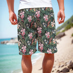 Vintage Tropical Exotic Hawaiian Print Men's Cargo Shorts