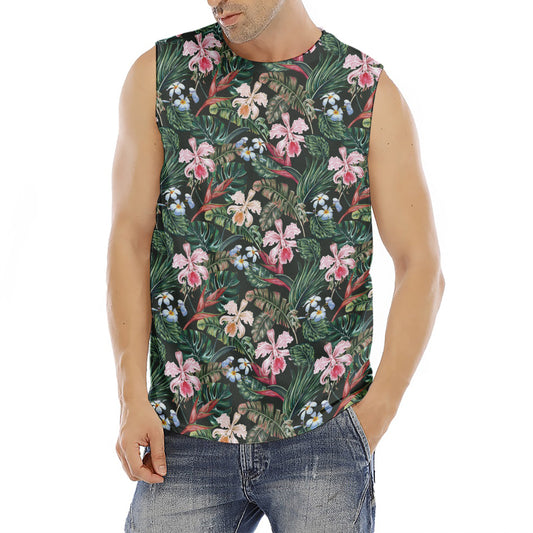 Vintage Tropical Exotic Hawaiian Print Men's Fitness Tank Top