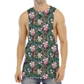 Vintage Tropical Exotic Hawaiian Print Men's Muscle Tank Top