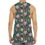 Vintage Tropical Exotic Hawaiian Print Men's Muscle Tank Top