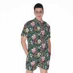 Vintage Tropical Exotic Hawaiian Print Men's Rompers