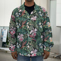 Vintage Tropical Exotic Hawaiian Print Men's Shirt Jacket
