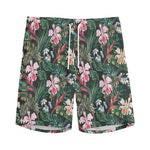 Vintage Tropical Exotic Hawaiian Print Men's Sports Shorts