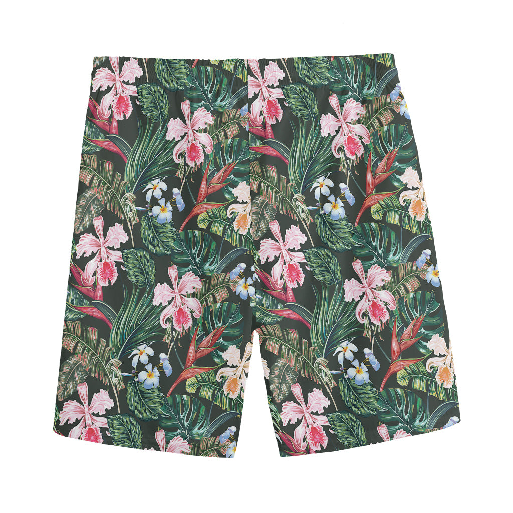 Vintage Tropical Exotic Hawaiian Print Men's Sports Shorts