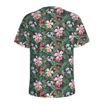 Vintage Tropical Exotic Hawaiian Print Men's Sports T-Shirt