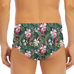 Vintage Tropical Exotic Hawaiian Print Men's Triangle Swim Briefs