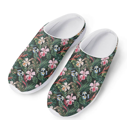 Vintage Tropical Exotic Hawaiian Print Mesh Casual Shoes