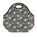 Vintage Tropical Exotic Hawaiian Print Neoprene Lunch Bag