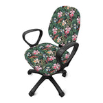 Vintage Tropical Exotic Hawaiian Print Office Chair Cover