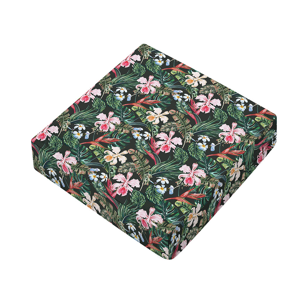 Vintage Tropical Exotic Hawaiian Print Outdoor Seat Cushion Cover