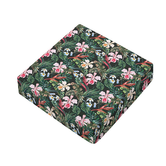 Vintage Tropical Exotic Hawaiian Print Outdoor Seat Cushion Cover