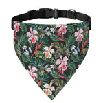 Vintage Tropical Exotic Hawaiian Print Over The Collar Dog Bandana