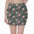 Vintage Tropical Exotic Hawaiian Print Pencil Mini Skirt