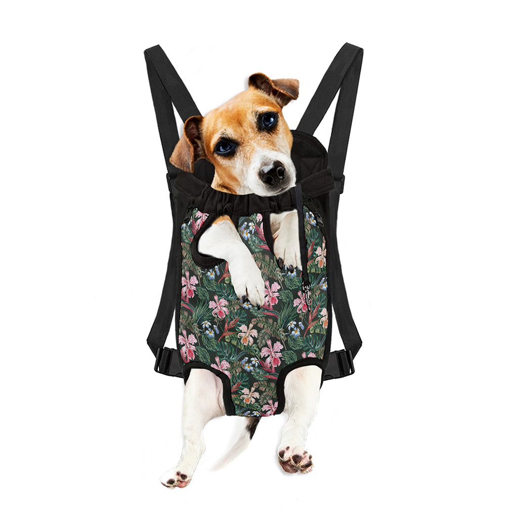 Vintage Tropical Exotic Hawaiian Print Pet Carrier Backpack