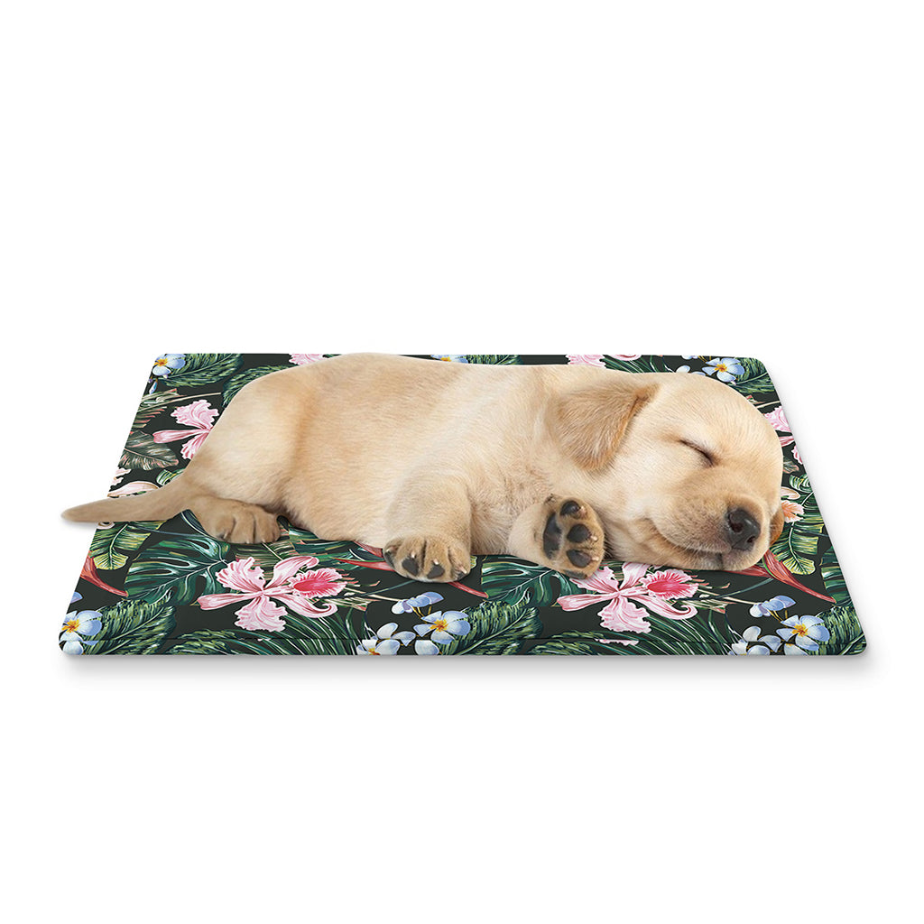 Vintage Tropical Exotic Hawaiian Print Pet Cooling Mat Cover