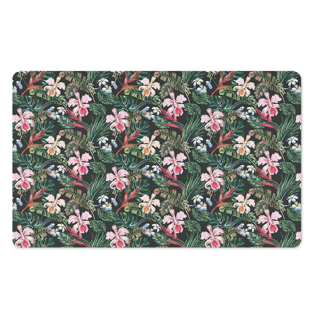 Vintage Tropical Exotic Hawaiian Print Polyester Doormat