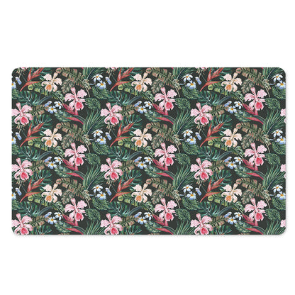 Vintage Tropical Exotic Hawaiian Print Polyester Doormat