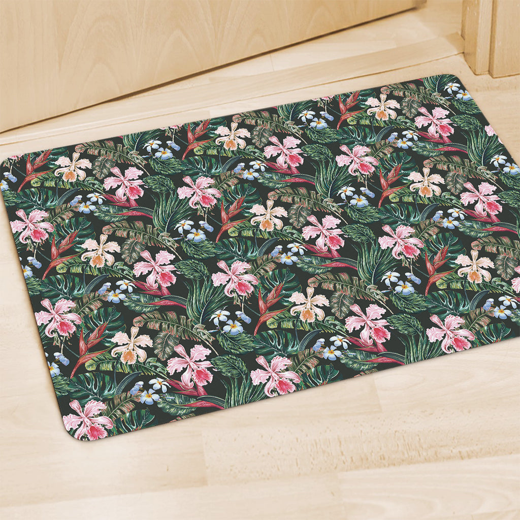 Vintage Tropical Exotic Hawaiian Print Polyester Doormat