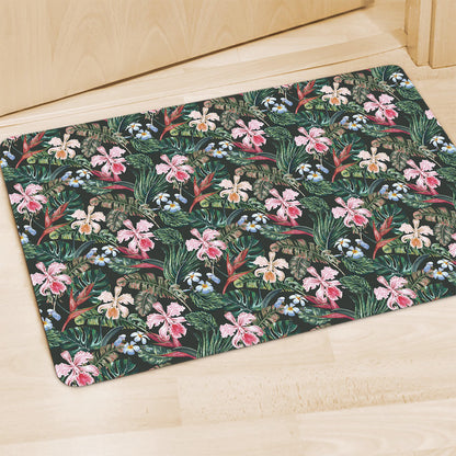 Vintage Tropical Exotic Hawaiian Print Polyester Doormat