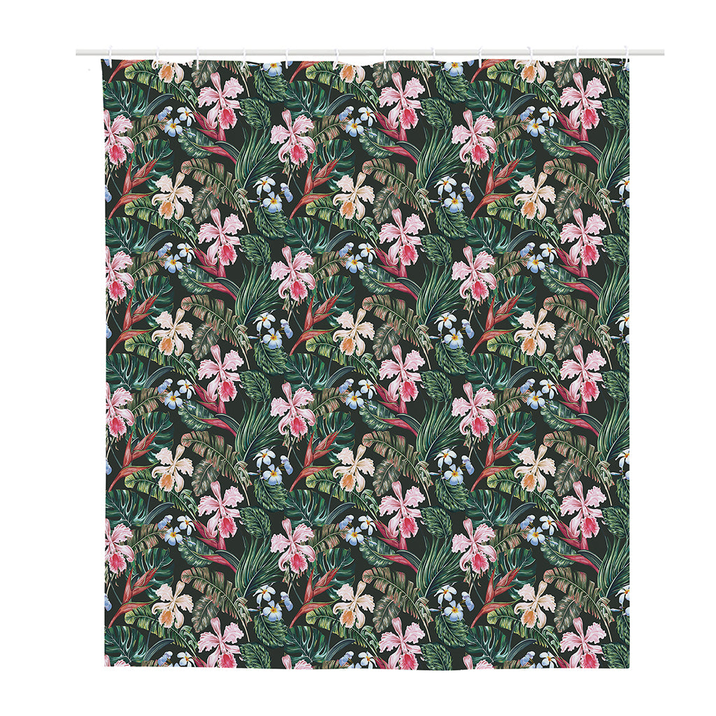 Vintage Tropical Exotic Hawaiian Print Polyester Shower Curtain