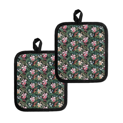 Vintage Tropical Exotic Hawaiian Print Pot Holders